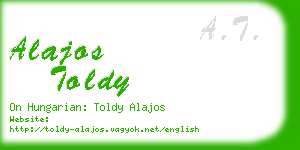 alajos toldy business card